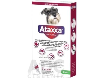 Ataxxa 1250 mg/250 mg (psy od 10 kg do 25 kg) - 5 ml