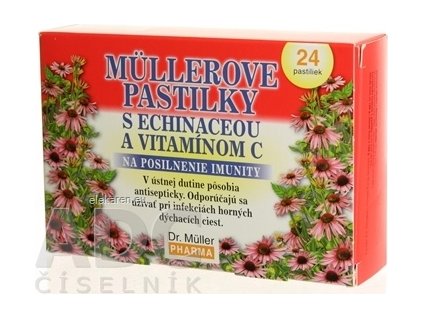 MÜLLEROVE PASTILKY S ECHINACEOU A VIT. C - 1x24 ks