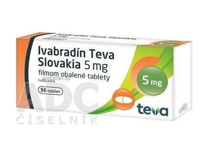 Ivabradín Teva Slovakia 5 mg - 1x56 ks