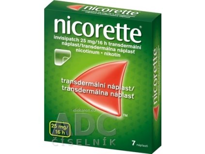 Nicorette invisipatch 25 mg/16 h transder. náplasť - 1x7 ks