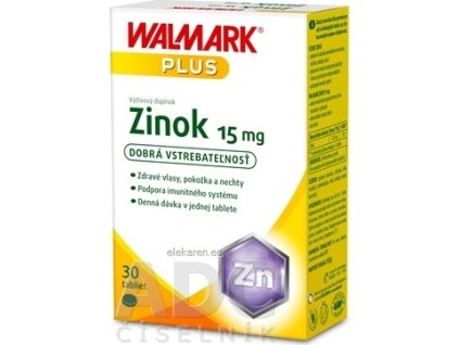 WALMARK Zinok 15 mg - 1x30 ks
