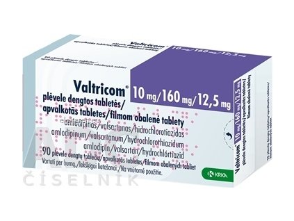 Valtricom 10 mg/160 mg/12,5 mg - 1x90 ks