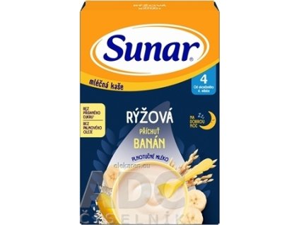 Sunar mliečna KAŠA RYŽOVÁ Na dobrú noc - 1x210 g