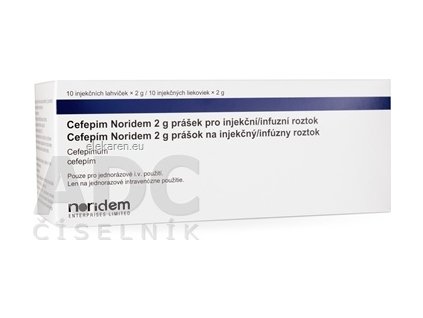 Cefepím Noridem 2 g - 1x10 lag