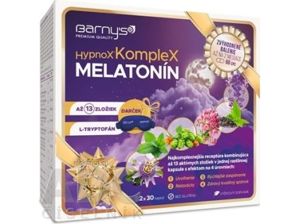 Barny's HypnoX KompleX MELATONÍN - cps (zvýhodnené balenie s darčekom) 2x30 (60 ks)