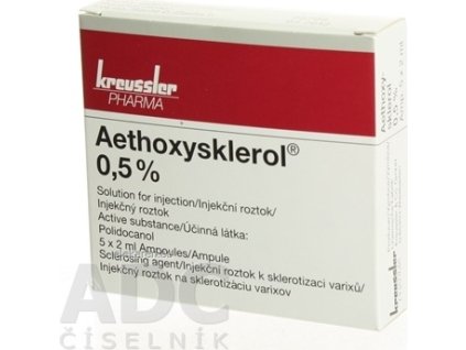 AETHOXYSKLEROL 0,5 % - sol inj (amp.skl.) 5x2 ml (10 ml)