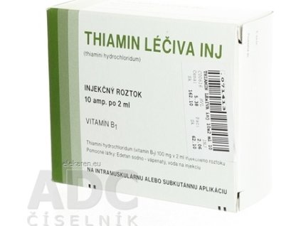 THIAMIN LECIVA SOL INJ 10X2ML/100MG