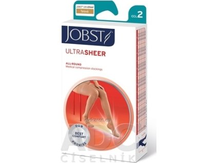 JOBST ULTRA SHEER kompresívne stehenné pančuchy - II.KT, bežná d., s lemom, s otvorenou špičkou, telové, veľ. IV., 1x1 pár
