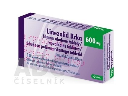 Linezolid Krka 600 mg filmom obalené tablety - 1x10 ks