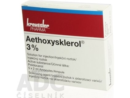 AETHOXYSKLEROL 3 % - sol inj (amp.skl.) 5x2 ml (10 ml)