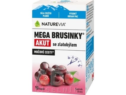 NATUREVIA MEGA BRUSNICE AKUT so zlatobyľou - 1x15 ks