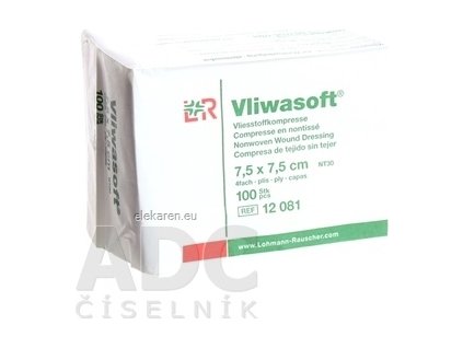 VLIWASOFT KOMPRESY NESTERILNÉ 7,5x7,5 cm - 1x100 ks