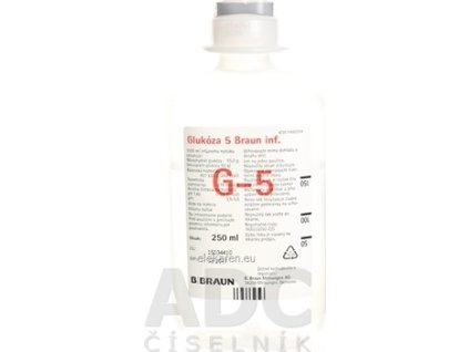 Glukóza B. Braun 5 % infúzny roztok - 10x250 ml