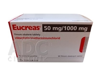 Eucreas 50 mg/1000 mg filmom obalené tablety - 1x60 ks