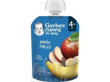 Gerber Natural Kapsička Banán a jablko - 1x90 g