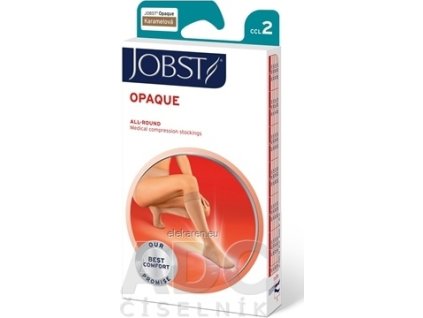 JOBST OPAQUE kompresívne lýtkové pančuchy - II.KT, kratšia d., s otvorenou špičkou, karamelové, veľ. VI., 1x1 pár