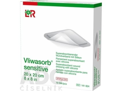 Vliwasorb sensitive Krytie na rany 20x20 cm - 1x10 ks