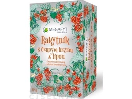 MEGAFYT RAKYTNÍK s čiernou bazou & lipou - ovocný čaj 20x1,5 g (30 g)