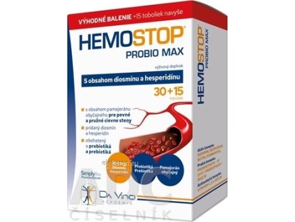 HemoStop Probio Max - DA VINCI - cps 30+15 zadarmo (45 ks)