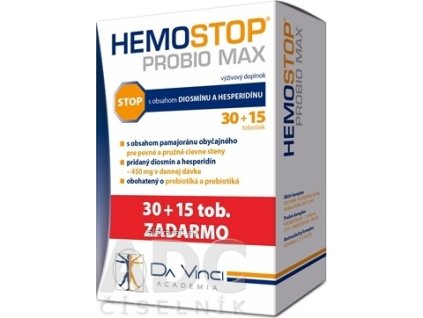 HemoStop Probio Max - DA VINCI - cps 30+15 zadarmo (45 ks)