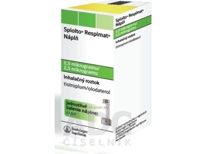 Spiolto Respimat 2,5 /2,5 mikrogramov - sol ihl (1x náplň PE/PP) 1x60 dávok