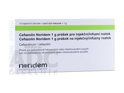 Cefazolín Noridem 1 g - 1x10 lag