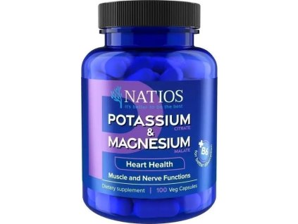 Natios Potassium a Magnesium – Draslík citrát a horčík malát 100 kapsúl