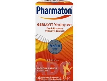 Pharmaton GERIAVIT Vitality 50+ - 1x100 ks