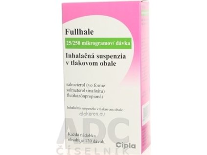 Fullhale 25 mikrogramov/250 mikrogramov/dávka - sus inh (nád.tlak.Al) 1x120 dávok