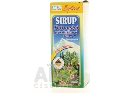 FYTO Tatranská priedušková zmes SIRUP bez cukru - 1x100 ml