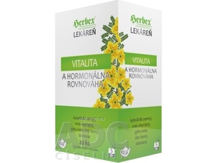 HERBEX Lekáreň VITALITA a hormonálna  rovnováha - bylinná zmes, čaj 20x3 g (60 g)
