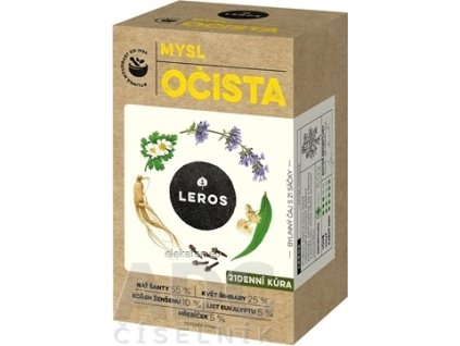 LEROS OČISTA MYSEĽ - nálevové vrecká (inov. 2021) 21x1,3 g (27,3 g)