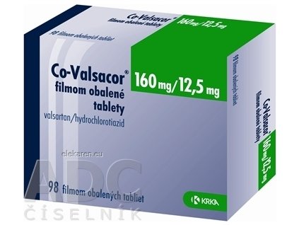 Co-Valsacor 160 mg/12,5 mg filmom obalené tablety - 1x98 ks