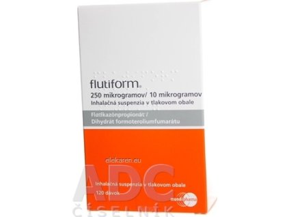 Flutiform 250 mikrogramov/10 mikrogramov - sus inh 250 µg/10 µg/1 dávka (nád.Al tlak.) 1x120 dávok