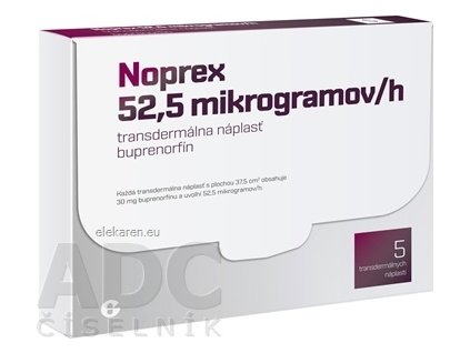 Noprex 52,5 mikrogramov/h transdermálna náplasť - 1x5 ks