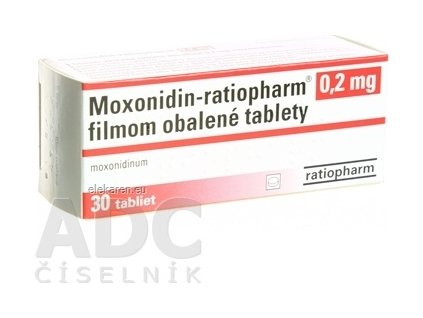 Moxonidin-ratiopharm 0,2 mg - 1x30 ks