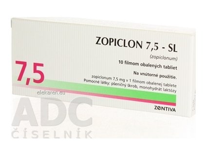 ZOPICLON 7.5-SL TBL FLM 10X7.5MG