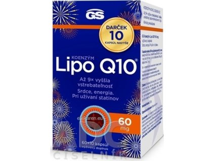 GS Koenzým Lipo Q10 60 mg - cps 60+10 navyše (70 ks)