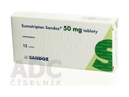 Sumatriptan Sandoz 50 mg - 1x12 ks