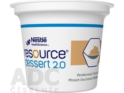 RESOURCE Dessert 2.0 - broskyňová príchuť 4x125 g (500 g)