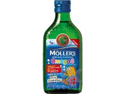 MOLLER´S Omega 3 RYBÍ OLEJ Ovocná aróma - 1x250 ml