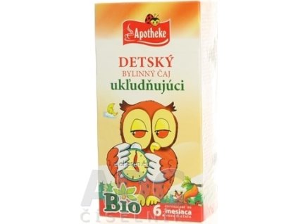 APOTHEKE BIO DETSKÝ BYLINNÝ ČAJ UKĽUDŇUJÚCI - nálevové vrecká (od ukončeného 6. mesiaca) 20x1,5 g (30 g)