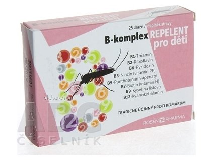 B - komplex REPELENT pre deti - RosenPharma - 1x25 ks
