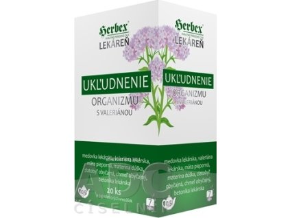 HERBEX Lekáreň UKĽUDNENIE organizmu s Valeriánou - bylinná zmes, čaj 20x3 g (60 g)