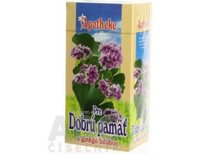 APOTHEKE ČAJ PRE DOBRÚ PAMÄŤ GINKGO BILOBA - 20x1,5 g (30 g)