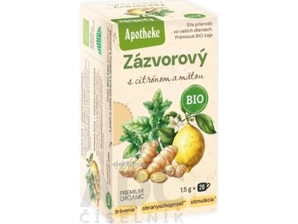 APOTHEKE BIO SELECTION ZÁZVOR. ČAJ S CITR. A MÄTOU - 20x1,5 g (30 g)