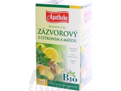 APOTHEKE BIO SELECTION ZÁZVOR. ČAJ S CITR. A MÄTOU - 20x1,5 g (30 g)