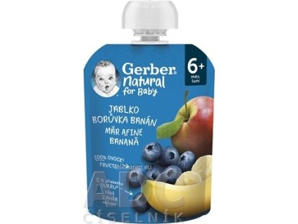 Gerber Natural Kapsička Jablko, čučoriedka a banán - 1x90 g