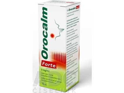 Orocalm Forte 3 mg/ml orálna roztok. aerodisperzia - 1x15 ml