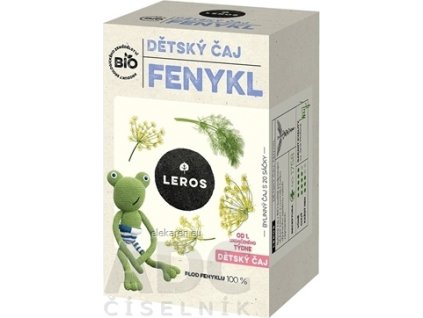 LEROS BIO DETSKÝ ČAJ FENIKEL - nálevové vrecká (od 1+ týždňa) (inov. 2021) 20x1,5 g (30 g)